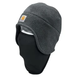 Men's Carhartt 2 In 1 Fleece Headwear -Carhartts Clothing Store 0 1001 carhartt 2 in 1 fleece headwear charcoal heather