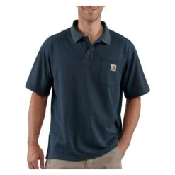 Men's Carhartt Contractor's Work Polo -Carhartts Clothing Store 0 1001 carhartt contractors work polo navy