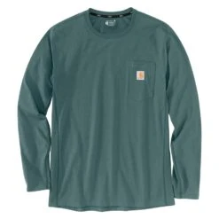 Men's Carhartt Force Long Sleeve Pocket T-Shirt 19 Men's Carhartt Force Long Sleeve Pocket T-Shirt -Carhartts Clothing Store 0 1001 carhartt force long sleeve pocket t shirt sea pine