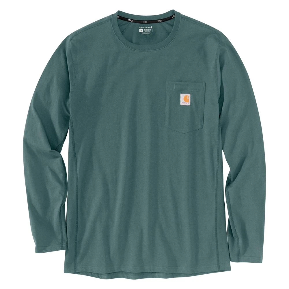 Men's Carhartt Force Long Sleeve Pocket T-Shirt 10 Men's Carhartt Force Long Sleeve Pocket T-Shirt - Image 10