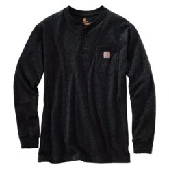 Men's Carhartt Long Sleeve Workwear Pocket Henley -Carhartts Clothing Store 0 1001 carhartt long sleeve workwear pocket henley carbon heather