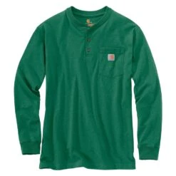 Men's Carhartt Long Sleeve Workwear Pocket Henley -Carhartts Clothing Store 0 1001 carhartt long sleeve workwear pocket henley north woods heather