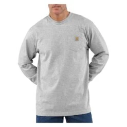 Men's Carhartt Long Sleeve Workwear Pocket T-Shirt 20 Men's Carhartt Long Sleeve Workwear Pocket T-Shirt -Carhartts Clothing Store 0 1001 carhartt long sleeve workwear pocket t shirt heather gray