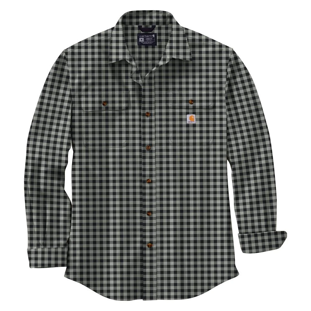Men's Carhartt Loose Fit Heavyweight Flannel Long-Sleeve Plaid Shirt 2 Men's Carhartt Loose Fit Heavyweight Flannel Long-Sleeve Plaid Shirt - Image 2