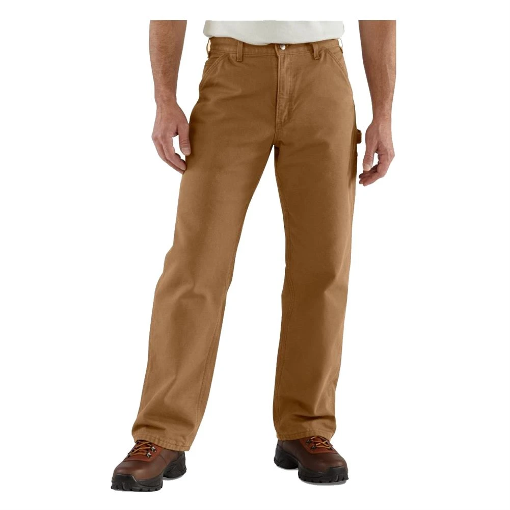 Men's Carhartt Loose Fit Washed Duck Flannel-Lined Utility Work Pants 1 Men's Carhartt Loose Fit Washed Duck Flannel-Lined Utility Work Pants