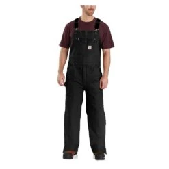 Men's Carhartt Loose Fit Washed Duck Insulated Bib Overalls -Carhartts Clothing Store 0 1001 carhartt loose fit washed duck insulated bib overalls black