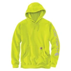 Men's Carhartt Midweight Logo Hoodie -Carhartts Clothing Store 0 1001 carhartt midweight logo hoodie brite lime