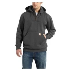 Men's Carhartt Rain Defender Loose Fit Heavyweight Quarter-Zip Sweatshirt -Carhartts Clothing Store 0 1001 carhartt rain defender loose fit heavyweight quarter zip sweatshirt carbon heather