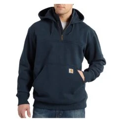 Men's Carhartt Rain Defender Loose Fit Heavyweight Quarter-Zip Sweatshirt -Carhartts Clothing Store 0 1001 carhartt rain defender loose fit heavyweight quarter zip sweatshirt new navy