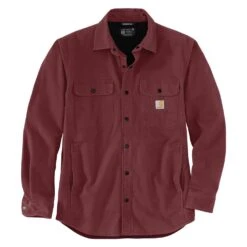Men's Carhartt Rugged Flex Relaxed Fit Canvas Fleece-Lined Shirt Jac -Carhartts Clothing Store 0 1001 carhartt rugged flex relaxed fit canvas fleece lined shirt jac sable