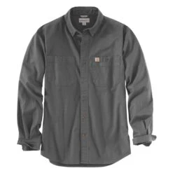 Men's Carhartt Rugged Flex Rigby Long Sleeve Work Shirt -Carhartts Clothing Store 0 1001 carhartt rugged flex rigby long sleeve work shirt gravel