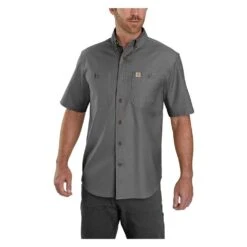 Men's Carhartt Rugged Flex Rigby Work Shirt -Carhartts Clothing Store 0 1001 carhartt rugged flex rigby work shirt gravel