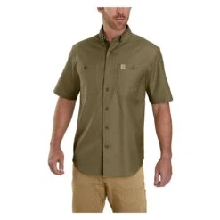 Men's Carhartt Rugged Flex Rigby Work Shirt -Carhartts Clothing Store 0 1001 carhartt rugged flex rigby work shirt military olive