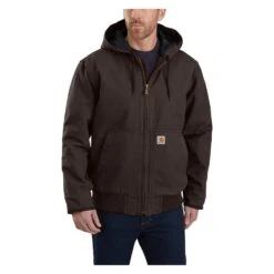Men's Carhartt Washed Duck Insulated Active Jac -Carhartts Clothing Store 0 1001 carhartt washed duck insulated active jac dark brown