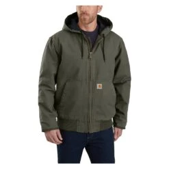 Men's Carhartt Washed Duck Insulated Active Jac -Carhartts Clothing Store 0 1001 carhartt washed duck insulated active jac moss