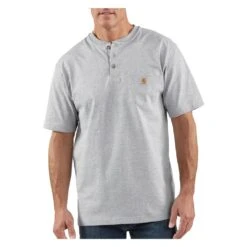 Men's Carhartt Workwear Pocket Henley -Carhartts Clothing Store 0 1001 carhartt workwear pocket henley heather gray