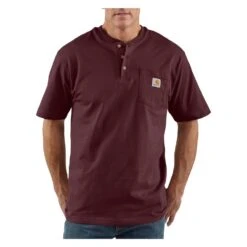 Men's Carhartt Workwear Pocket Henley -Carhartts Clothing Store 0 1001 carhartt workwear pocket henley port