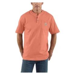 Men's Carhartt Workwear Pocket Henley -Carhartts Clothing Store 0 1001 carhartt workwear pocket henley terracotta