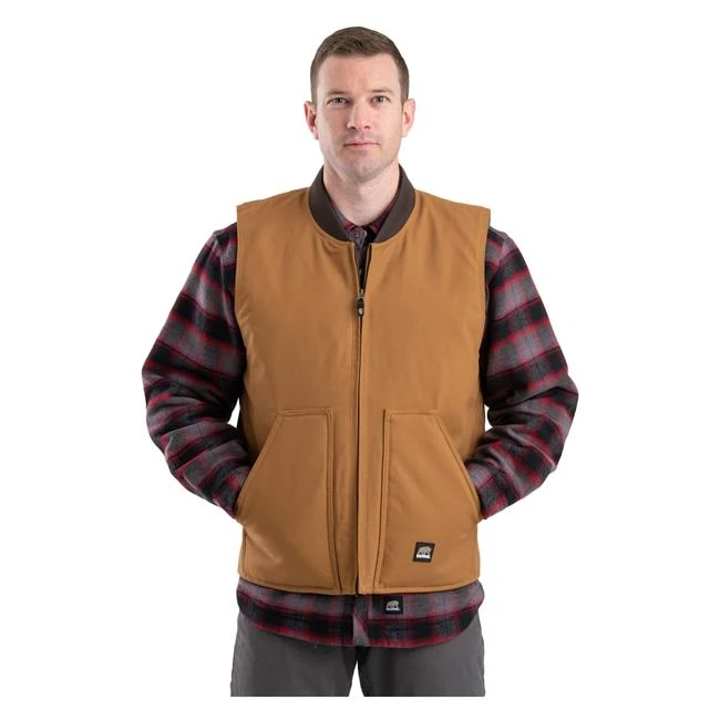 Men's Berne Workwear Duck Workmans Vest - Quilt Lined 1 Men's Berne Workwear Duck Workmans Vest - Quilt Lined