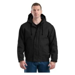 Men's Berne Workwear Flame Resistant Duck Hooded Jacket 8 Men's Berne Workwear Flame Resistant Duck Hooded Jacket -Carhartts Clothing Store 0 650 berne workwear flame resistant duck hooded jacket black