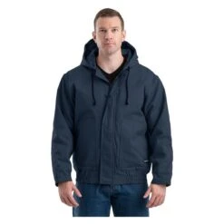 Men's Berne Workwear Flame Resistant Duck Hooded Jacket 10 Men's Berne Workwear Flame Resistant Duck Hooded Jacket -Carhartts Clothing Store 0 650 berne workwear flame resistant duck hooded jacket navy