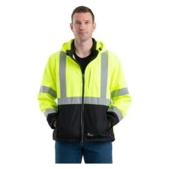 Men's Berne Workwear Hi-Vis Type R Class 3 Softshell Jacket