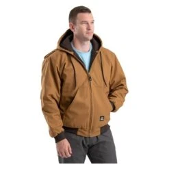 Men's Berne Workwear Original Hooded Jacket -Carhartts Clothing Store 0 650 berne workwear original hooded jacket brown duck