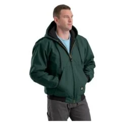Men's Berne Workwear Original Hooded Jacket -Carhartts Clothing Store 0 650 berne workwear original hooded jacket green