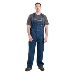 Men's Berne Workwear Original Unlined Washed Denim Bib Overalls