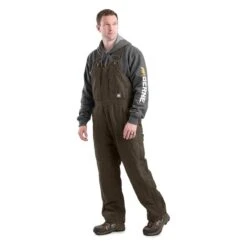 Men's Berne Workwear Original Washed Insulated Bib Overalls -Carhartts Clothing Store 0 650 berne workwear original washed insulated bib overalls olive duck