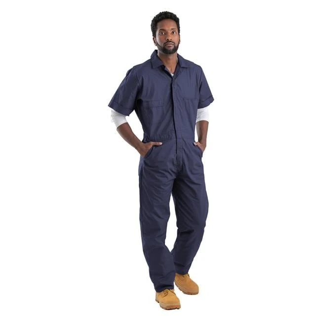 Men's Berne Workwear Poplin Short Sleeve Coveralls 1 Men's Berne Workwear Poplin Short Sleeve Coveralls