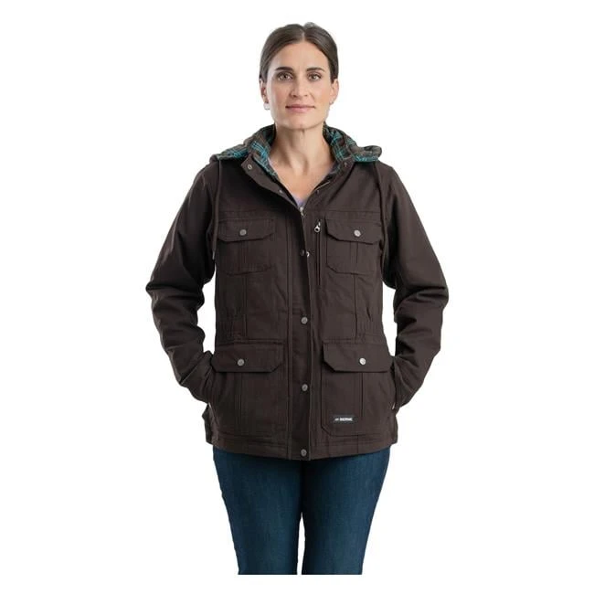 Women's Berne Workwear Washed Barn Coat - Quilted Flannel Lined 1 Women's Berne Workwear Washed Barn Coat - Quilted Flannel Lined