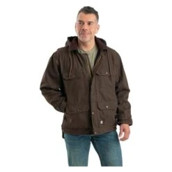 Men's Berne Workwear Washed Contractor Coat -Carhartts Clothing Store 0 650 berne workwear washed contractor coat bark