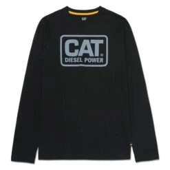 Men's CAT Diesel Power Long Sleeve T-Shirt -Carhartts Clothing Store 0 650 cat diesel power long sleeve t shirt black1
