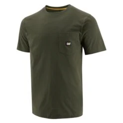Men's CAT Label Pocket T-Shirt -Carhartts Clothing Store 0 650 cat label pocket t shirt army moss