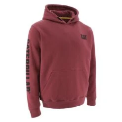 Men's CAT Trademark Banner Hoodie -Carhartts Clothing Store 0 650 cat trademark banner hooded sweatershirt brick