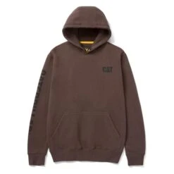 Men's CAT Trademark Banner Hoodie -Carhartts Clothing Store 0 650 cat trademark banner hooded sweatershirt coffee bean