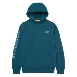 Men's CAT Trademark Banner Hoodie -Carhartts Clothing Store 0 650 cat trademark banner hoodie mallard heather