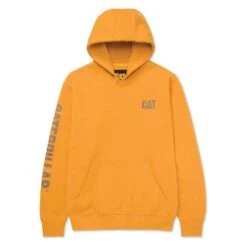 Men's CAT Trademark Banner Hoodie -Carhartts Clothing Store 0 650 cat trademark banner hoodie mustard yellow heather