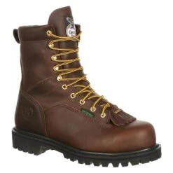New Arrival 23 Men's Georgia 8" Low-Heel Logger Steel Toe Waterproof Boots
