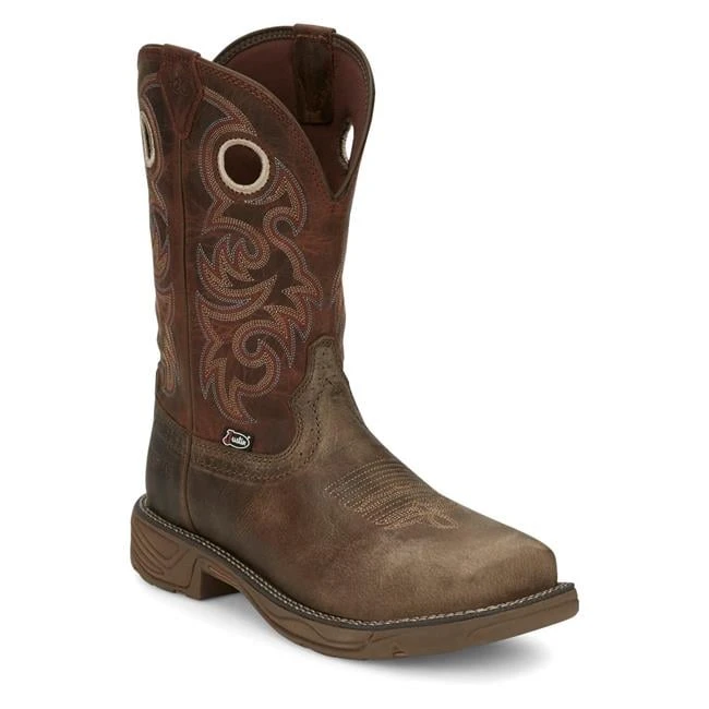 Men's Justin Original Work Boots 11" Waterproof Square Composite Toe Boots 1 Men's Justin Original Work Boots 11" Waterproof Square Composite Toe Boots