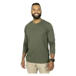 Men's Mission Made Long Sleeve Crew Neck T-Shirts (2 Pack) -Carhartts Clothing Store 0 650 mission made long sleeve crew neck t shirts 2 pack olive