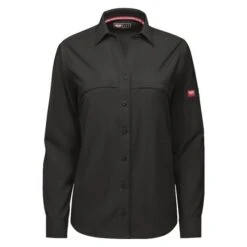 Women's Red Kap Cooling Performance Woven Long Sleeve Work Shirt -Carhartts Clothing Store 0 650 red kap cooling performance woven long sleeve work shirt black2