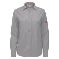 Women's Red Kap Cooling Performance Woven Long Sleeve Work Shirt -Carhartts Clothing Store 0 650 red kap cooling performance woven long sleeve work shirt gravel2