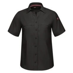 Women's Red Kap Cooling Performance Woven Work Shirt 16 Women's Red Kap Cooling Performance Woven Work Shirt -Carhartts Clothing Store 0 650 red kap cooling performance woven work shirt black2