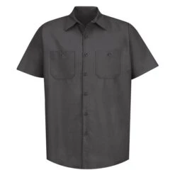 Men's Red Kap Industrial Solid Work Shirt -Carhartts Clothing Store 0 650 red kap industrial solid work shirt charcoal