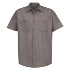Men's Red Kap Industrial Solid Work Shirt -Carhartts Clothing Store 0 650 red kap industrial solid work shirt gray