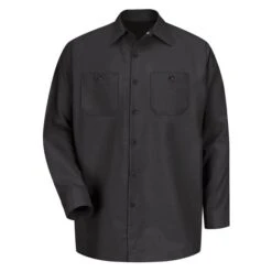 Men's Red Kap Long Sleeve Industrial Solid Work Shirt -Carhartts Clothing Store 0 650 red kap long sleeve industrial solid work shirt black
