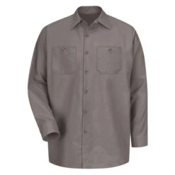Men's Red Kap Long Sleeve Industrial Solid Work Shirt -Carhartts Clothing Store 0 650 red kap long sleeve industrial solid work shirt gray