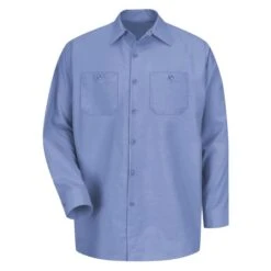 Men's Red Kap Long Sleeve Industrial Solid Work Shirt -Carhartts Clothing Store 0 650 red kap long sleeve industrial solid work shirt light blue